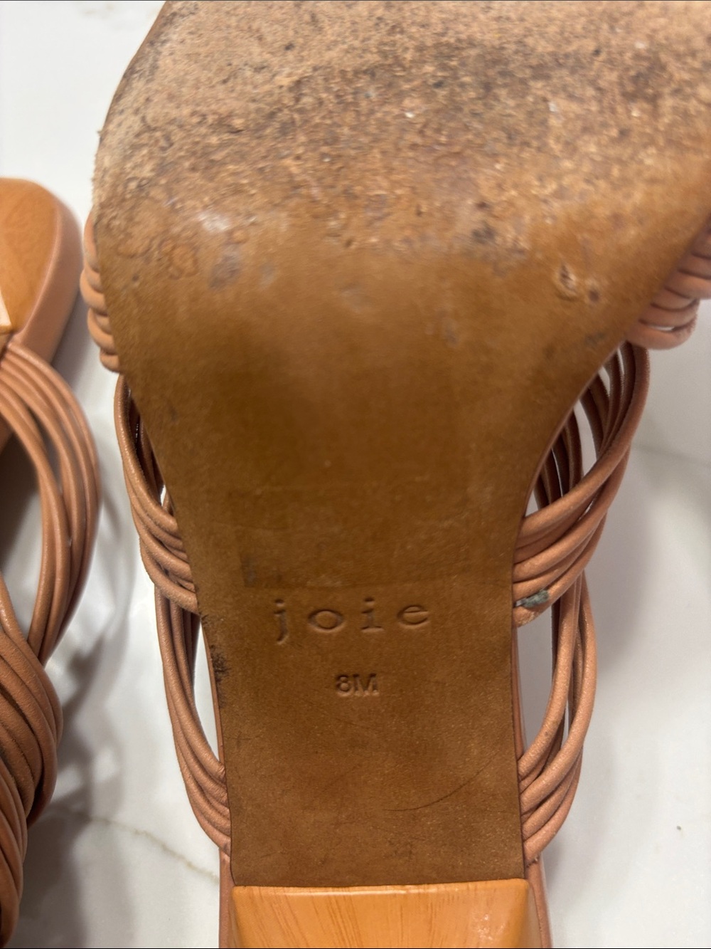 Joie Tan Strappy Knot-Detail High Heel Sandals - Picture 11 of 13